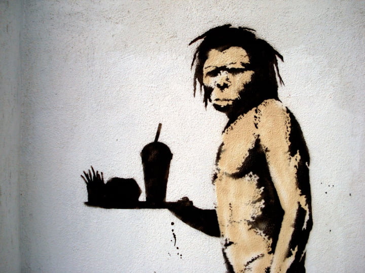 Flickr uzerinden Banksy tarafindan Caveman Lord Jim