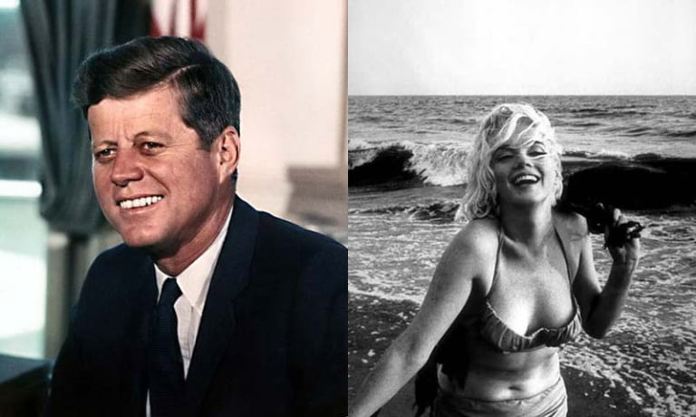 John F. Kennedy ve Marilyn Monroe. Wikimedia Commons