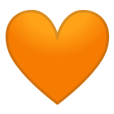 turuncu kalp emojisi